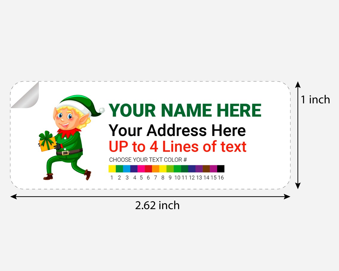 Return Address Labels, Full Color Personalized Mailing Labels, Return Address Stickers, Custom Address Labels with Christmas Special Themes